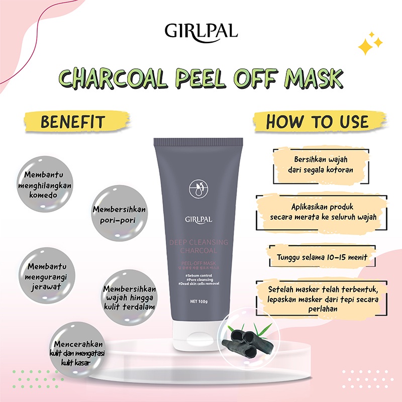 GIRLPAL Deep Cleansing Charcoal Blackhead Remover Mask