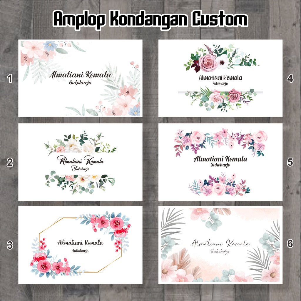 

Amplop Kondangan Custom Nama Aesthetic
