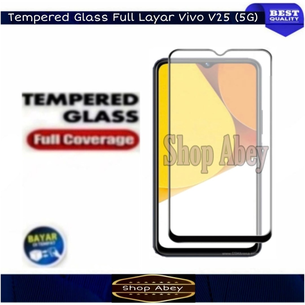 Promo Tempered Glass Layar Vivo V25 (5G) Anti Gores HP Vivo V25 (5G) Full Layar - NEW