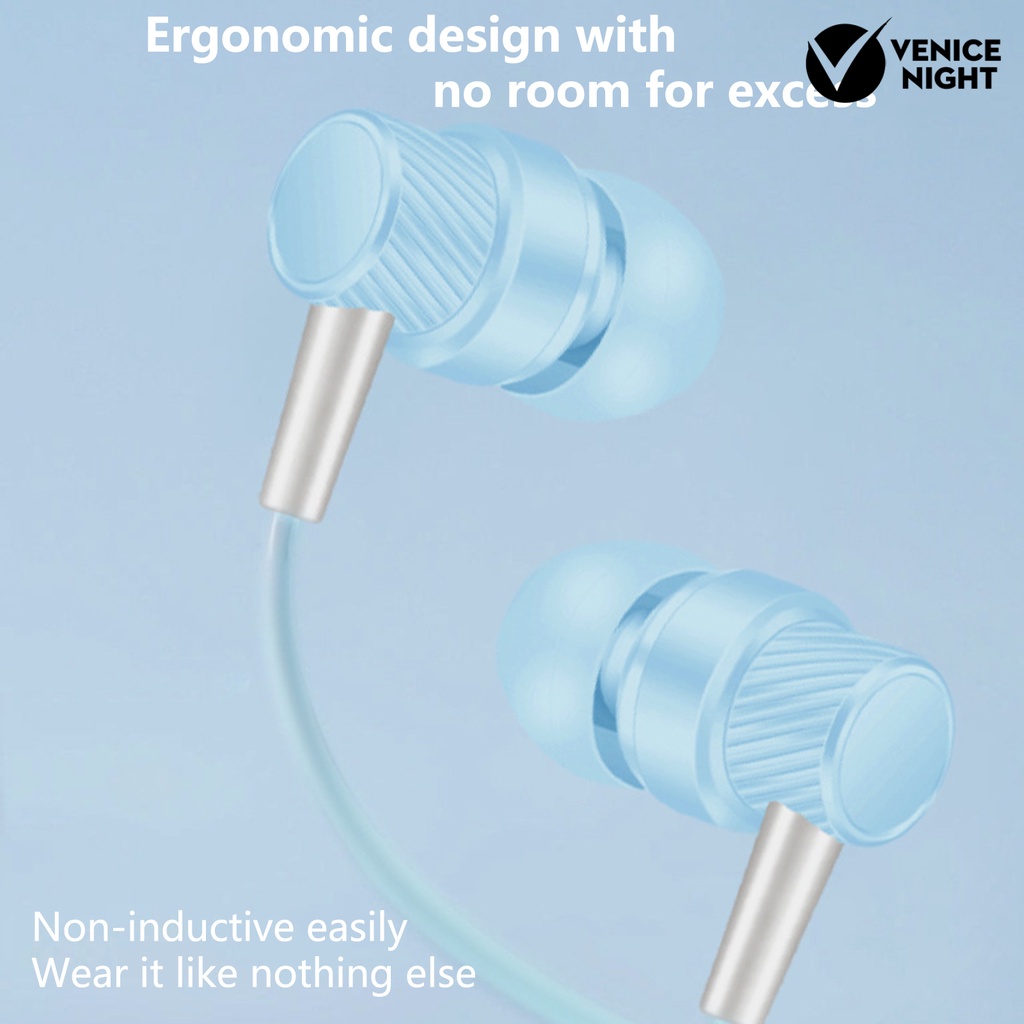 (VNEP) (Berkabel) Headset Earphone in-Ear Heavy Bass Stereo Surround Noise Reduction Dengan Mic