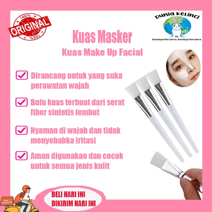 Kuas Masker Wajah Putih Mask Make Up Facial Kuas Lukis Cat Brush Kecil