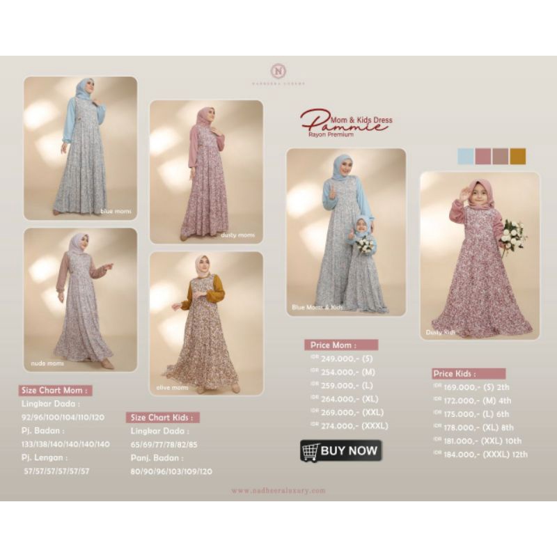 PAMMIE DRESS ORI By NADHEERA LUXURY