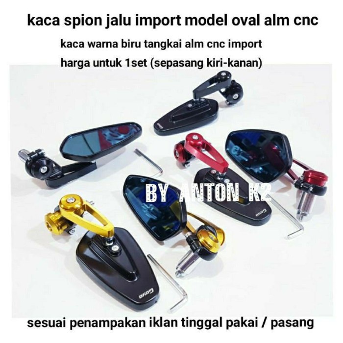 Kaca Spion Jalu Bandul Stang/Bar End Variasi Motor Vario 160/Vario New