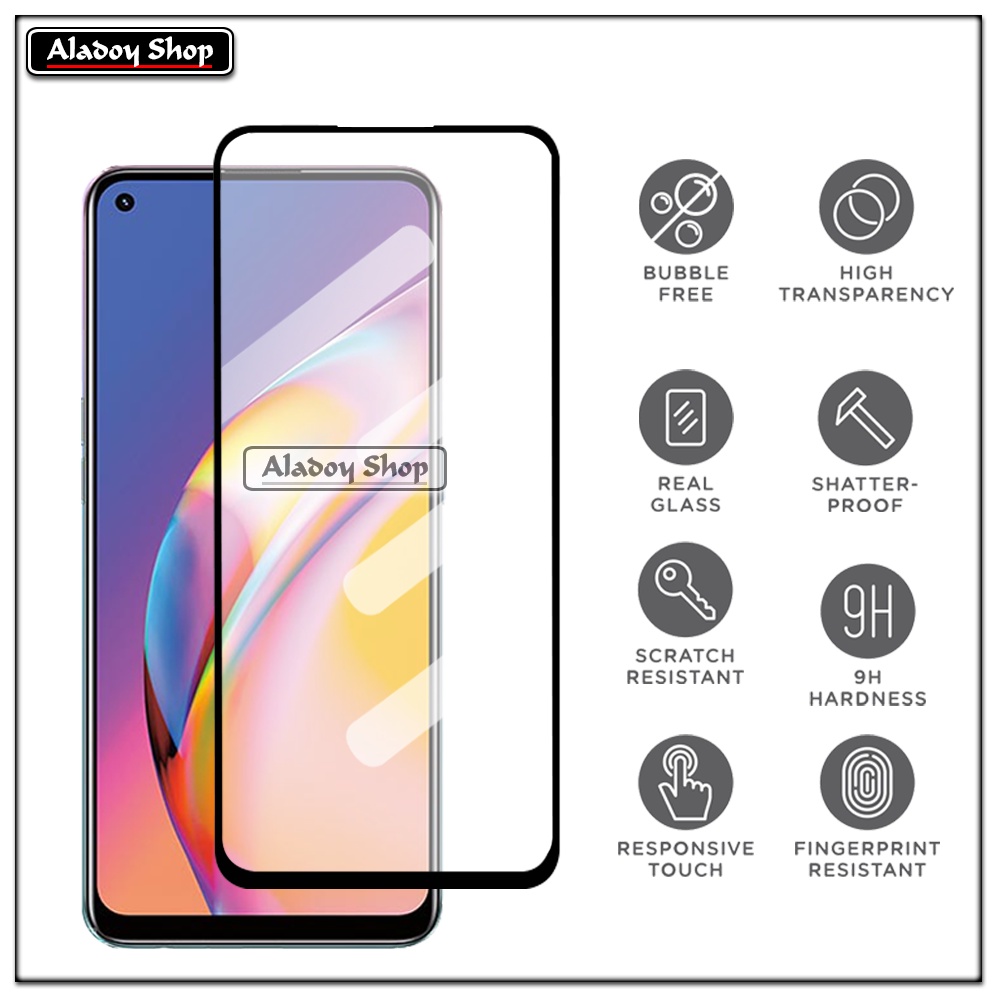 PAKET 2 IN 1 Tempered Glass Layar Oppo A94 4G + Skin Carbon Film 3D