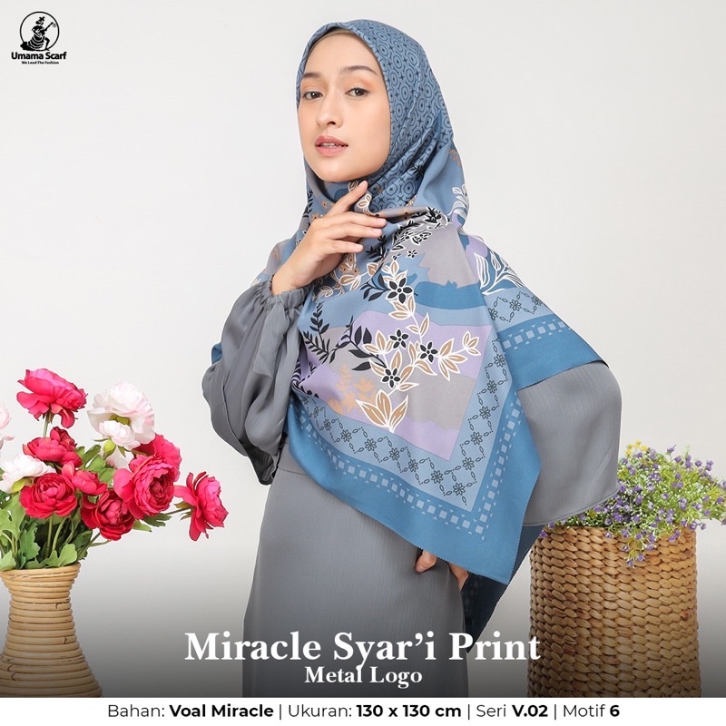 [PART 4] HIJAB SEGIEMPAT VOAL MIRACLE SYARI MOTIF LASER CUT