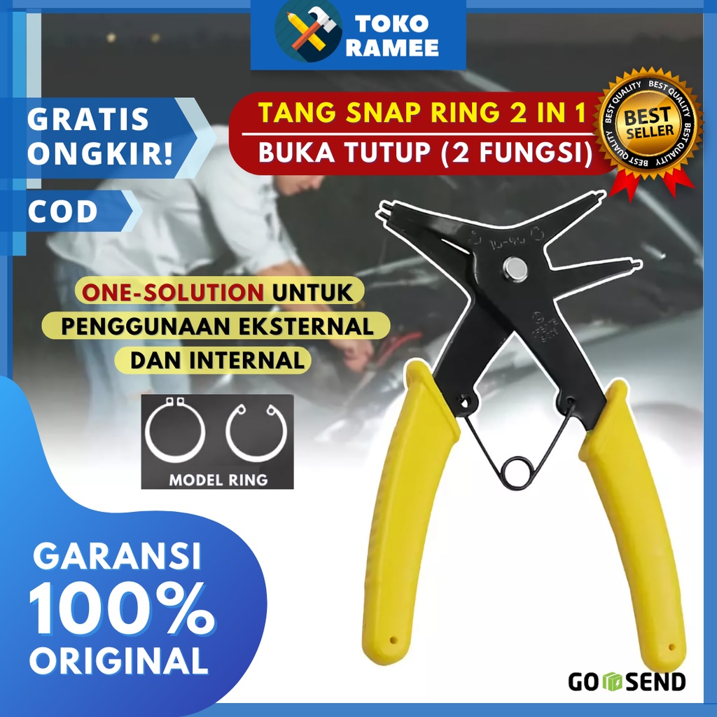 Jual Tang Snap Ring 2 In 1 Tang Snap Ring Lurus Buka Tutup 2 Fungsi Multifungsi Serbaguna 2623