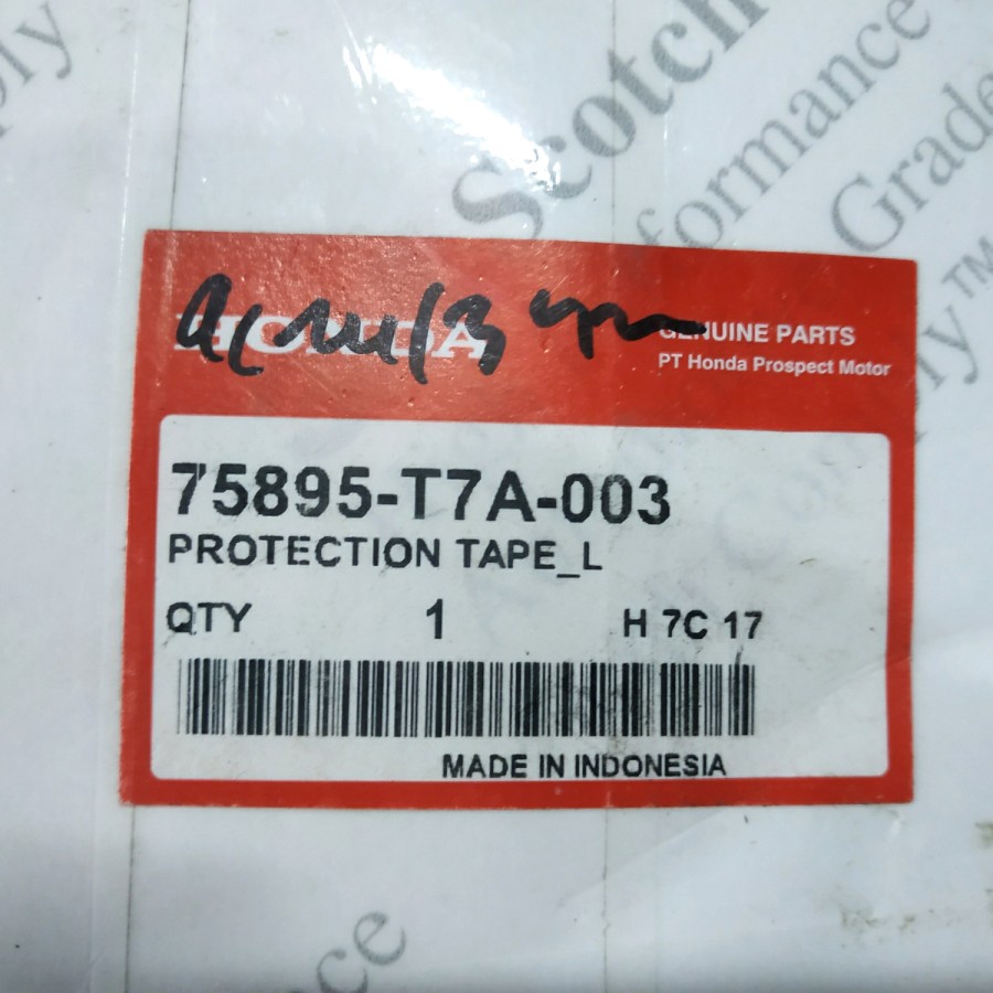 Tape Protection Door Belakang KIRI HRV 2015-2020