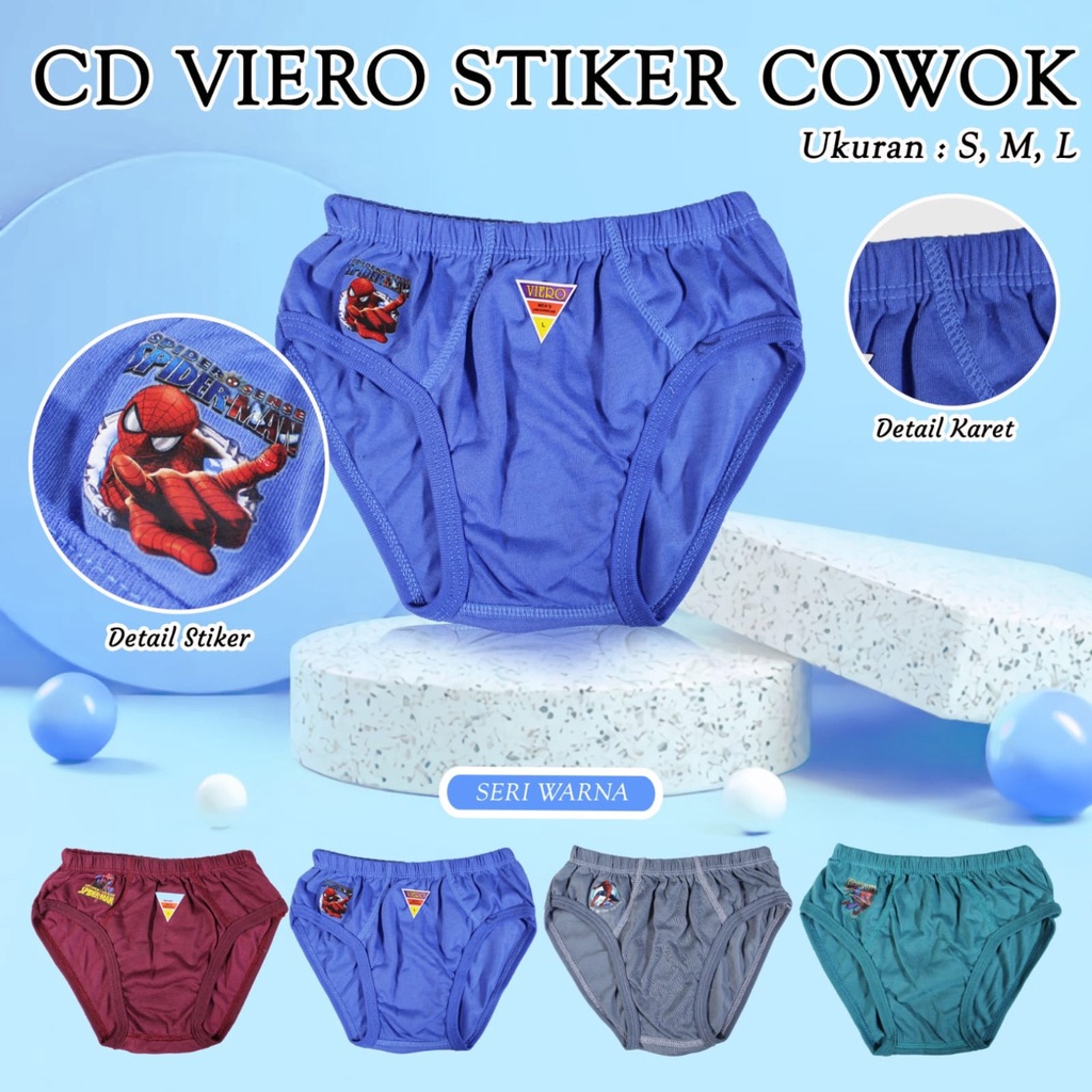 IL - Celana Dalam Anak Polos dan Stiker Cd Pria Laki Laki Viero