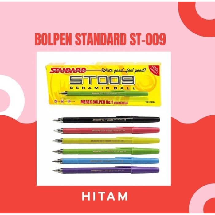 

BOLPEN / BOLPEN ST-009 BLACK ISI 12 STANDARD / PACK