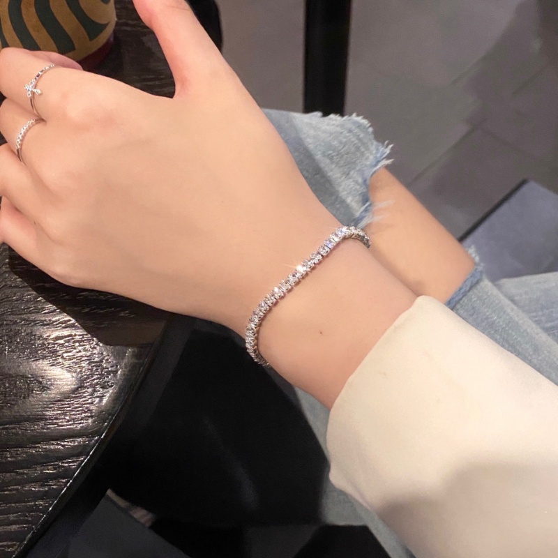 Gelang Bangle Berlian 18K Gaya Korea Untuk Wanita