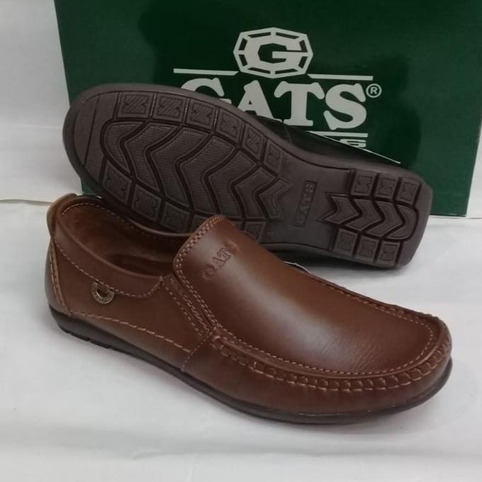 Sepatu Kulit Pria Gats Hs 0001 Brown.Flat Edition Raisha_Store1