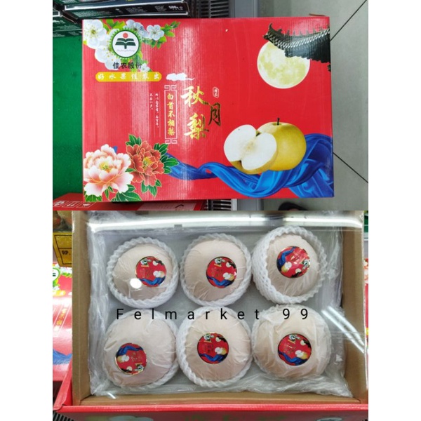 Pear korea jumbo original | buah pear korea 6'S | dus