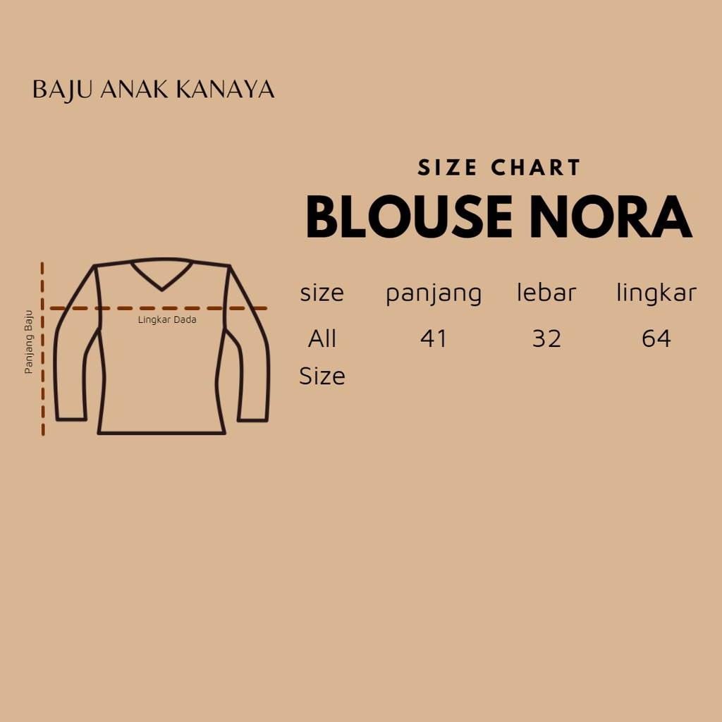 2-4TH ATASAN ANAK PEREMPUAN NORA BLOUSE ANAK PEREMPUAN ATASAN RAYON ANAK