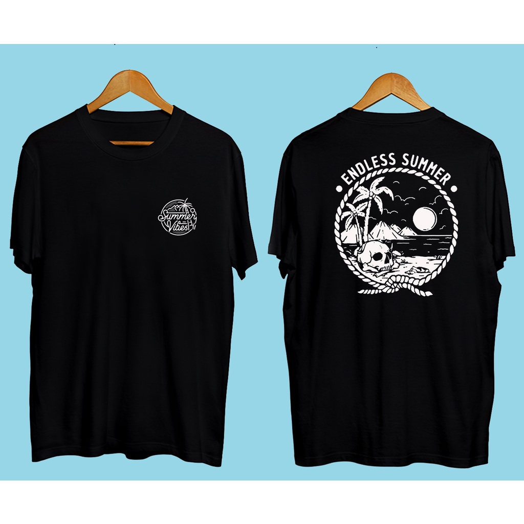 ENDLESS SUMMER Kaos Pria keren Distro Depan Belakang murah COD Kaos terbaru terkini Kaos terlaris ka