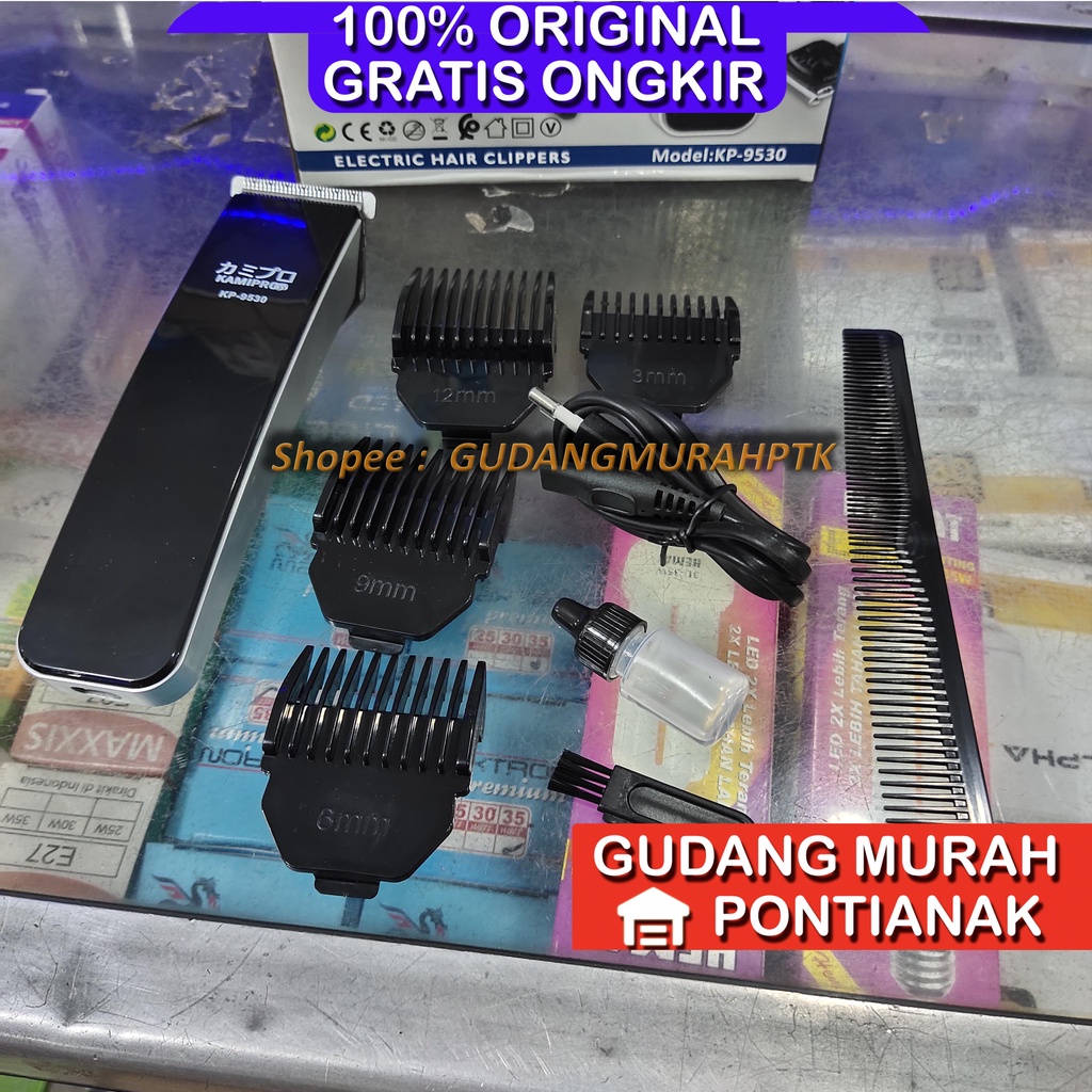 Hair Clipper Alat Cukur Rambut potong rambut Portable Mesin pencukup Rambut KAMIPRO 9530 Charge Bisa Bawa Jalan jalan