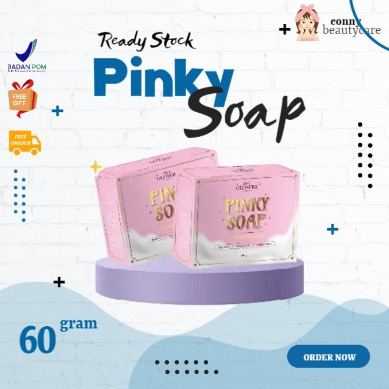 (Gratis Jaring Sabun) PINKY SOAP FOR BRIGHTENING SKIN BY GLOWBE BEAUTY