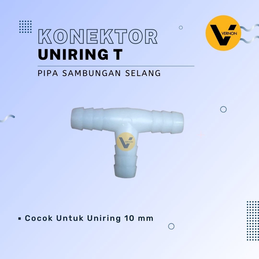 Pipa Konektor Sambungan Selang Uniring T 16 mm