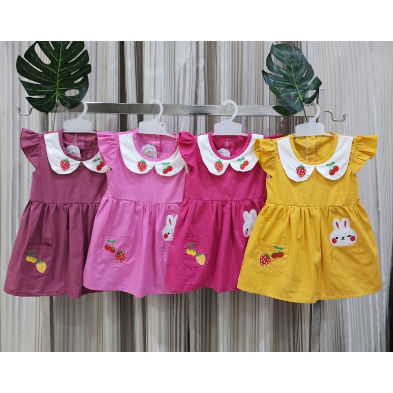 Baju bayi perempuan stelan dres RABBIT baby girl