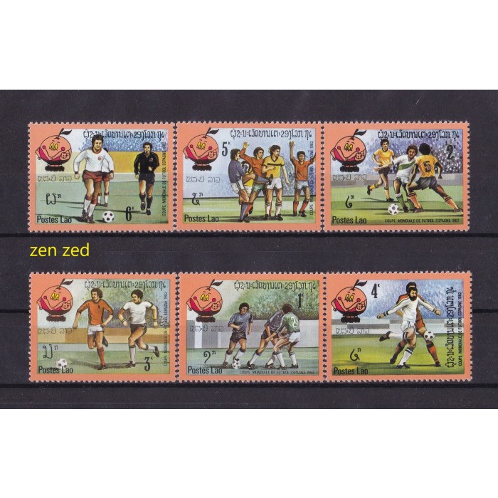 

0387 Prangko Laos 1982 Football World Cup - Spain 6v Mnh