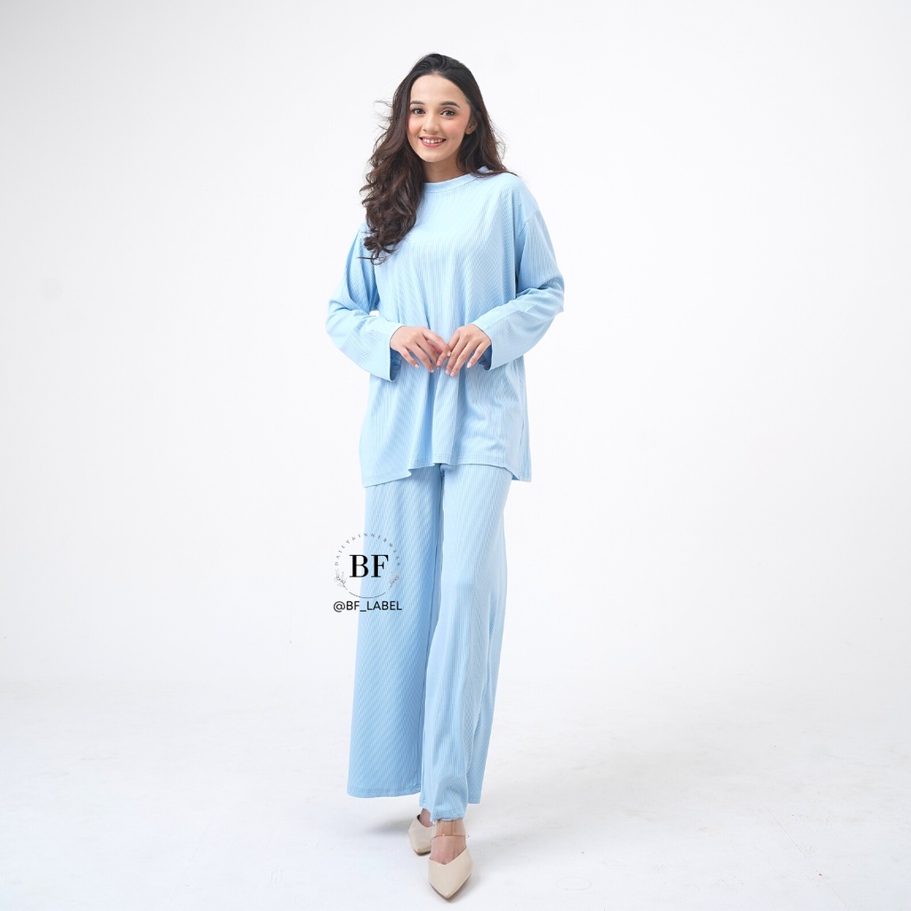 BF Label - MICHA SET | Setelan celana panjang baju panjang bahan premium knit setelan termurah