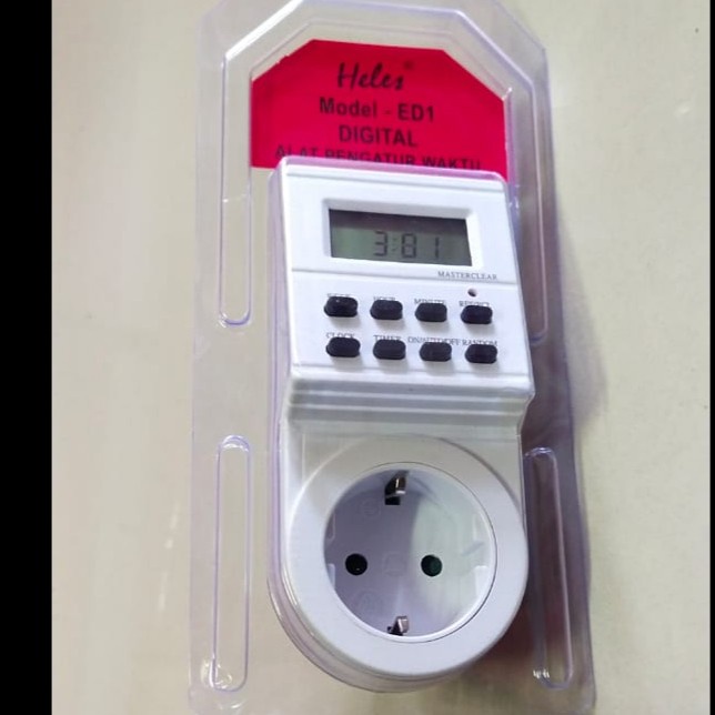TIMER DIGITAL HELES ED-1/STOP KONTAK TIMER LITRIK DIGITAL HELES ED1