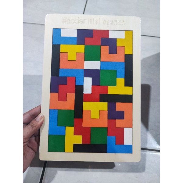 Mainan Kayu Tetris / Wooden Tetris Russian Block