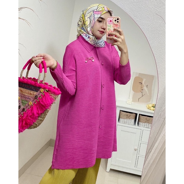 Tasyi pleats tunik / tunik plisket premium