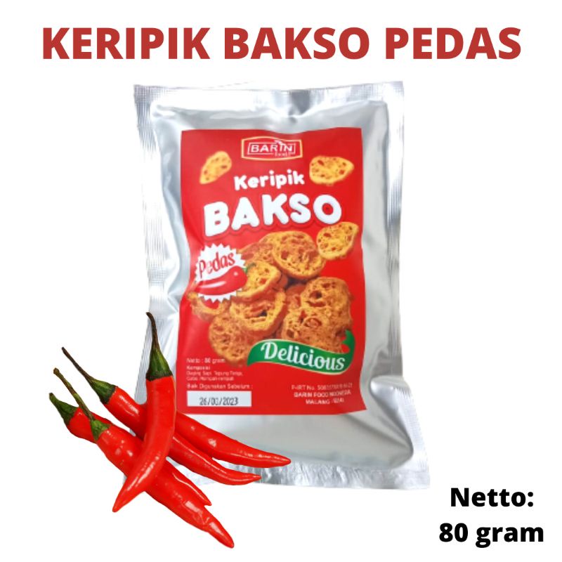 

Basreng Bakso Goreng Pedas Barin Food Indonesia 80 Gram