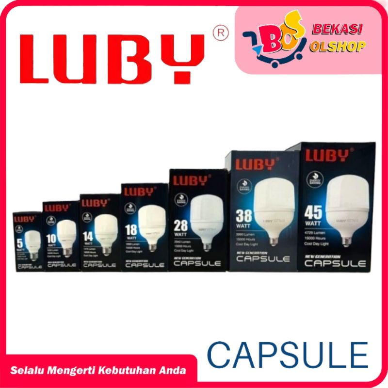 LAMPU LED LUBY CAPSULE GARANSI 1 TAHUN / LAMPU LED LUBY KAPSUL GARANSI 1 TAHUN 5W/10W/14W/18W