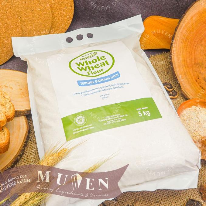 

TEPUNG GANDUM UTUH 5 Kg WHOLE WHEAT FLOUR / NATURICH BOGASARI