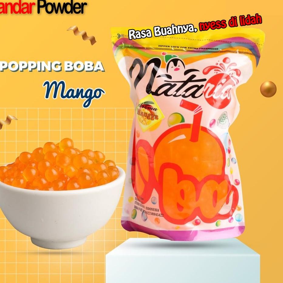 

[KODE PRODUK W7SH03379] Popping Boba Mango 500gram - Poping Bubble Lokal halal - Bandar Powder