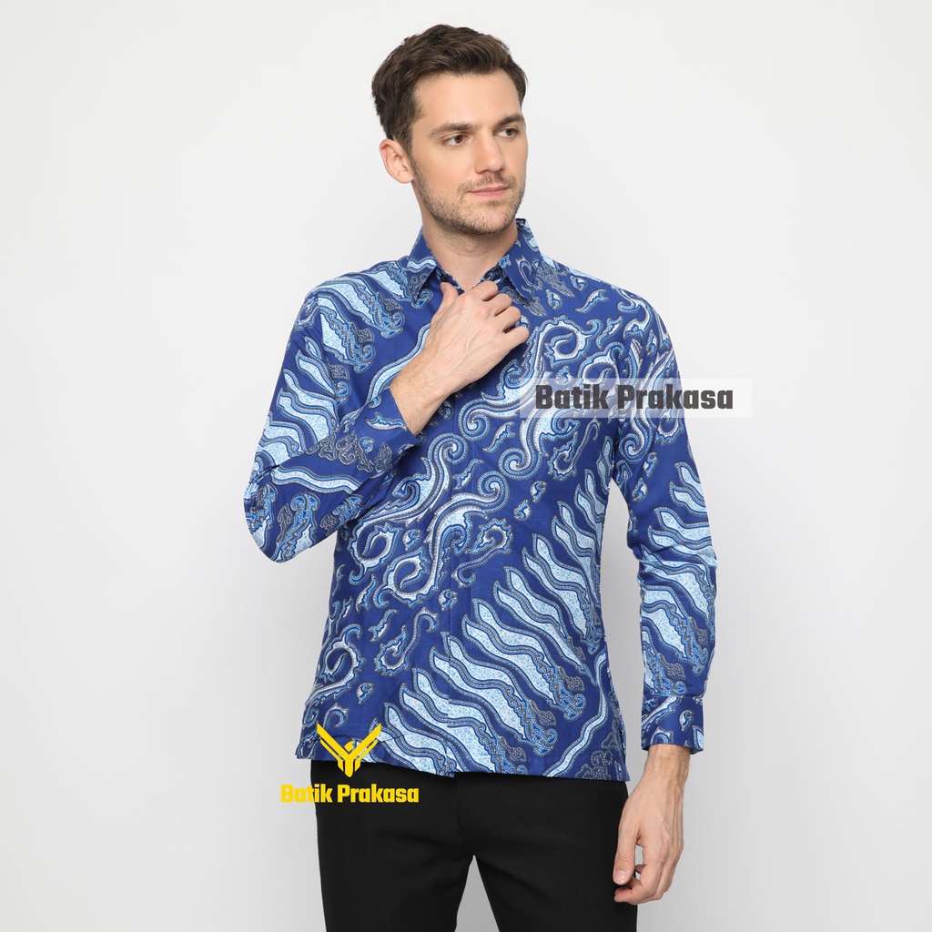 Kemeja Batik Prakasa Motif Tirta Kresna Slimfit Lengan Panjang Batik Solo