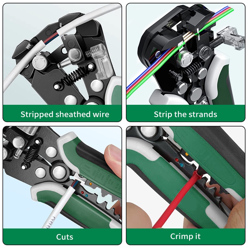 ISKU Wire Stripper 0.2-6.0mm Metal DL2018 Tang Potong Kabel / Tang Potong Kupas Kabel