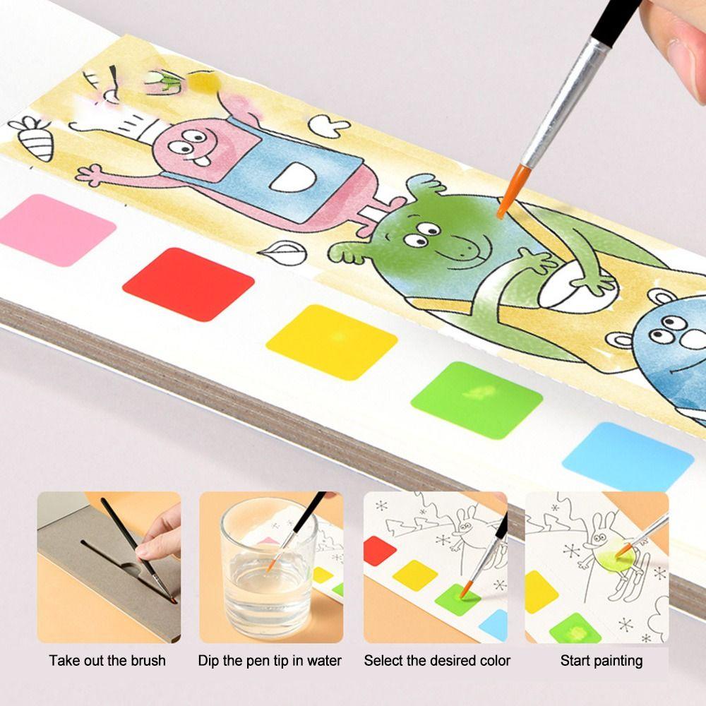 Nanas 20halaman Buku Mewarnai Mainan Edukasi Dini Gambar Puzzle Tk Color Painting Book