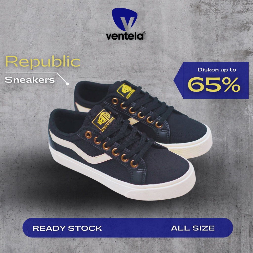 Ventela Republic Low Sepatu Pria, Wanita, Sneakers Ventela Original, sepatu ventela, ventela