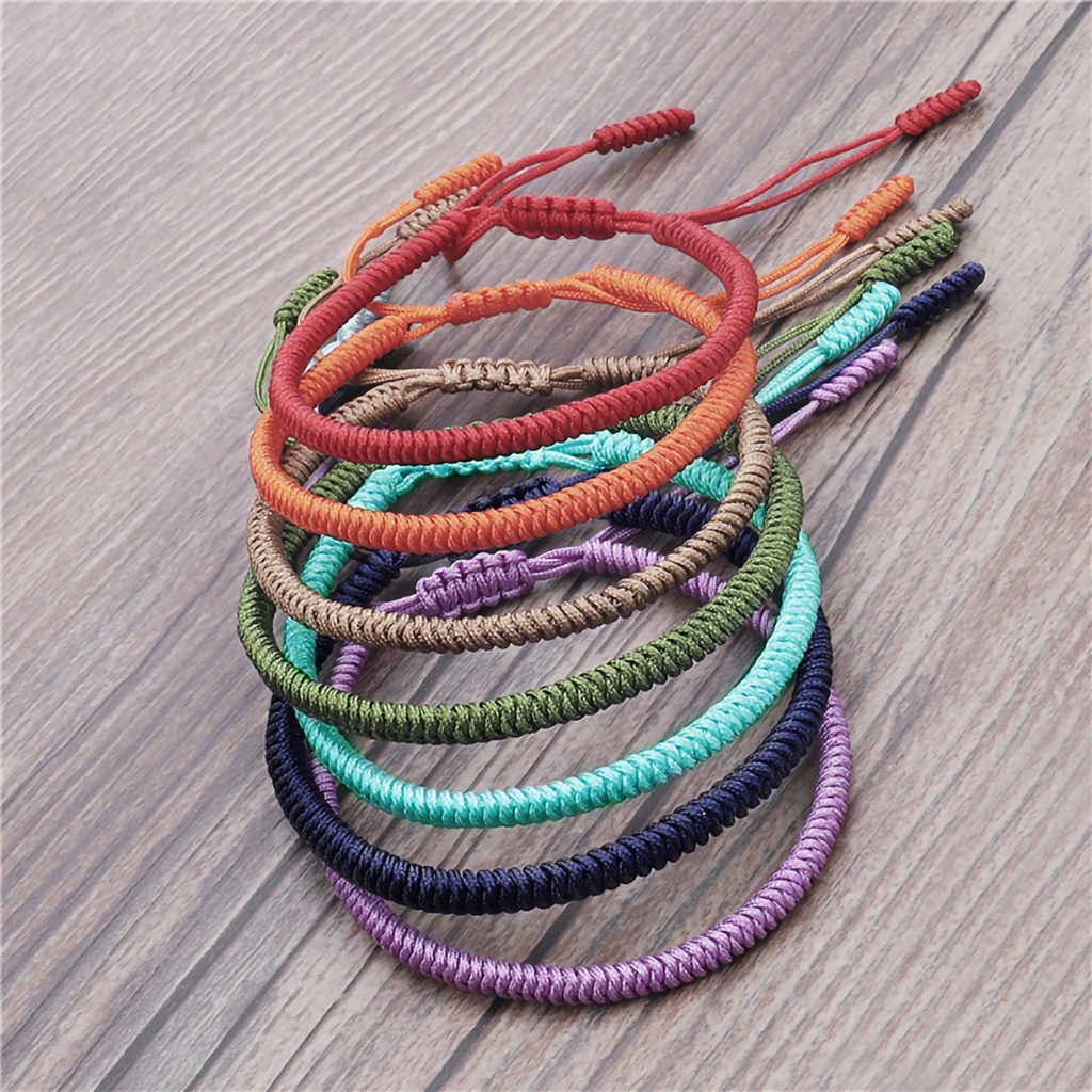 Gelang Tali Kepang Handmade Warna Polos Untuk Unisex