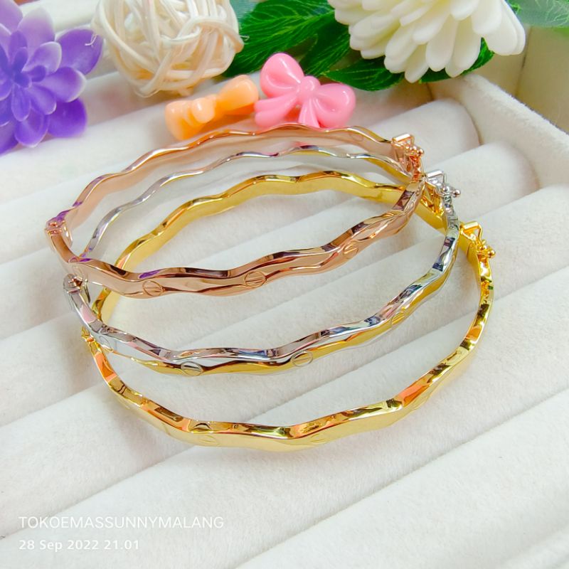 GELANG EMAS ASLI SAFARI GELOMBANG 300%