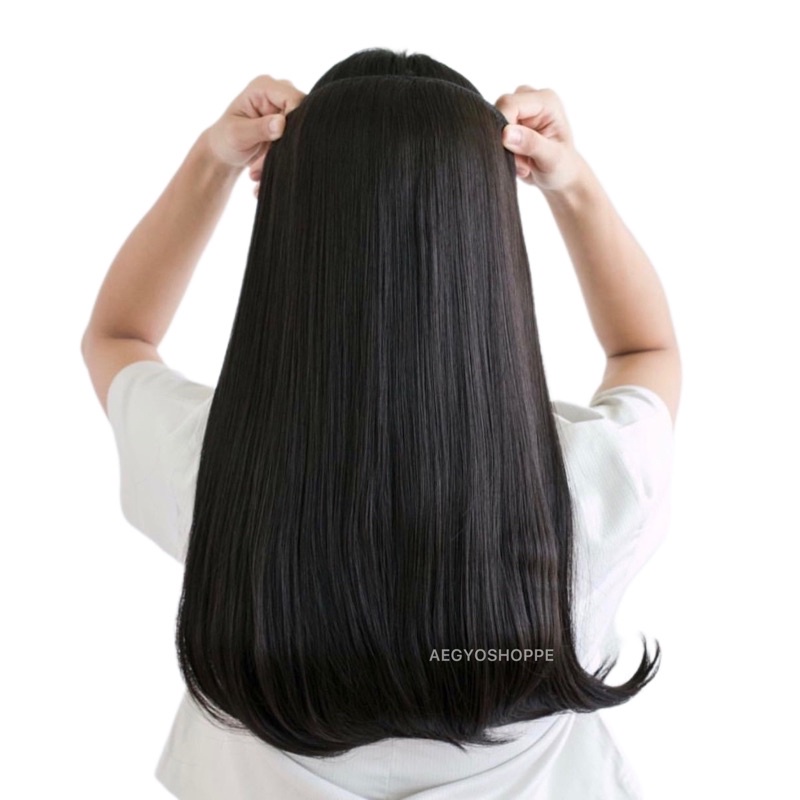 Hairclip korea biglayer lurus Blow baby curve 50cm 45cm 9073 888C
