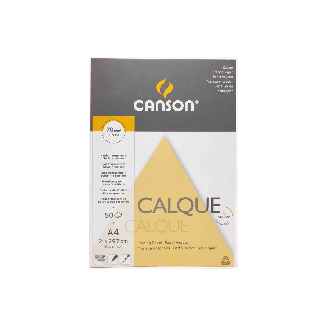 

Canson Tracing Paper Satin Finish A4 50 Sheets 70gsm