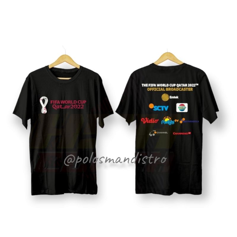 Kaos Piala Dunia QATAR 2022 Group Official Broadcaster Piala Dunia 2022 Qatar Kaos Distro premium