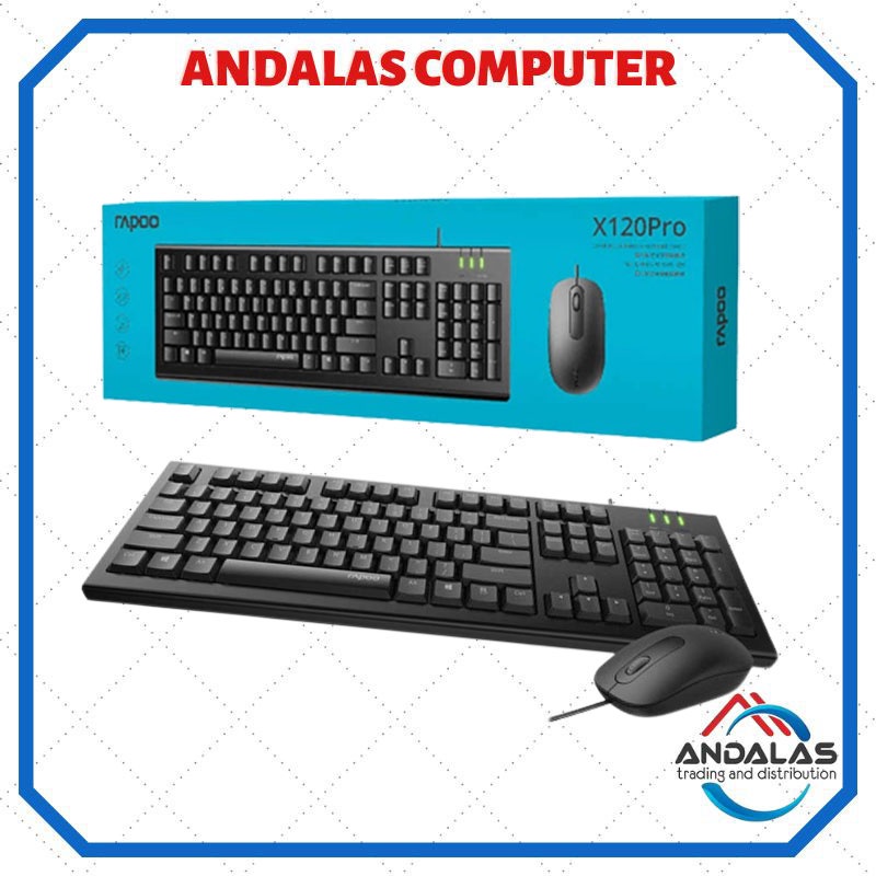 PAKET KEYBOARD MOUSE RAPOO X120 PRO COMBO WIRED