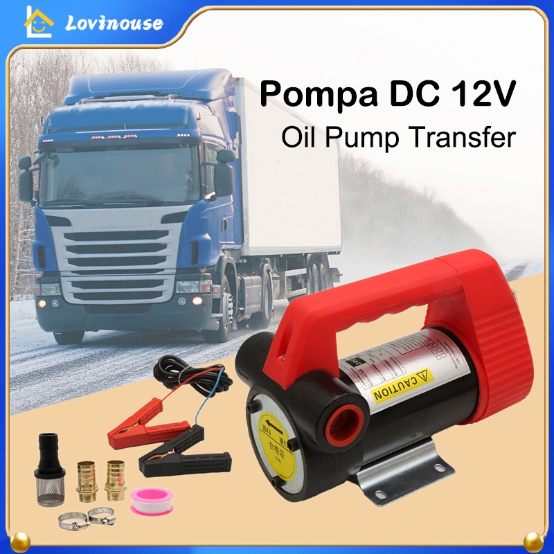 Pompa Minyak DC 12Volt Electrik Diesel Transfer Pump Pompa Oli Solar Oil Pump 50L/Min