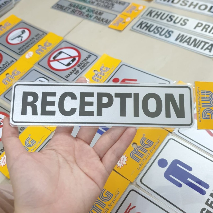 

Sign Board Signage PVC Stiker Tulisan Reception Resepsionis