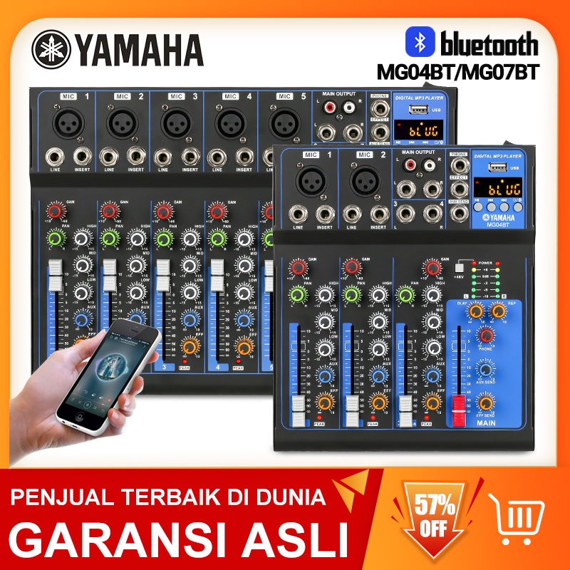 AUDIO MIXER  mixer profesional 4-channel/7-channel MG07BT/MG04BT mixer Penguat sinyal USB Penguat KTV Penguat kinerja panggung Penguat kinerja panggung