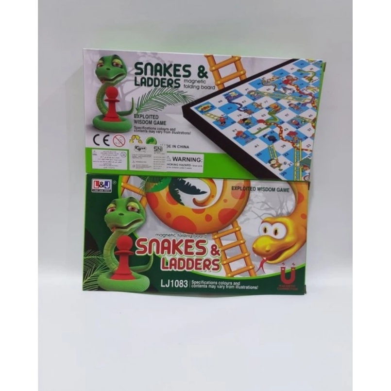 mainan ular tangga magnet premium / snakes ladder board game