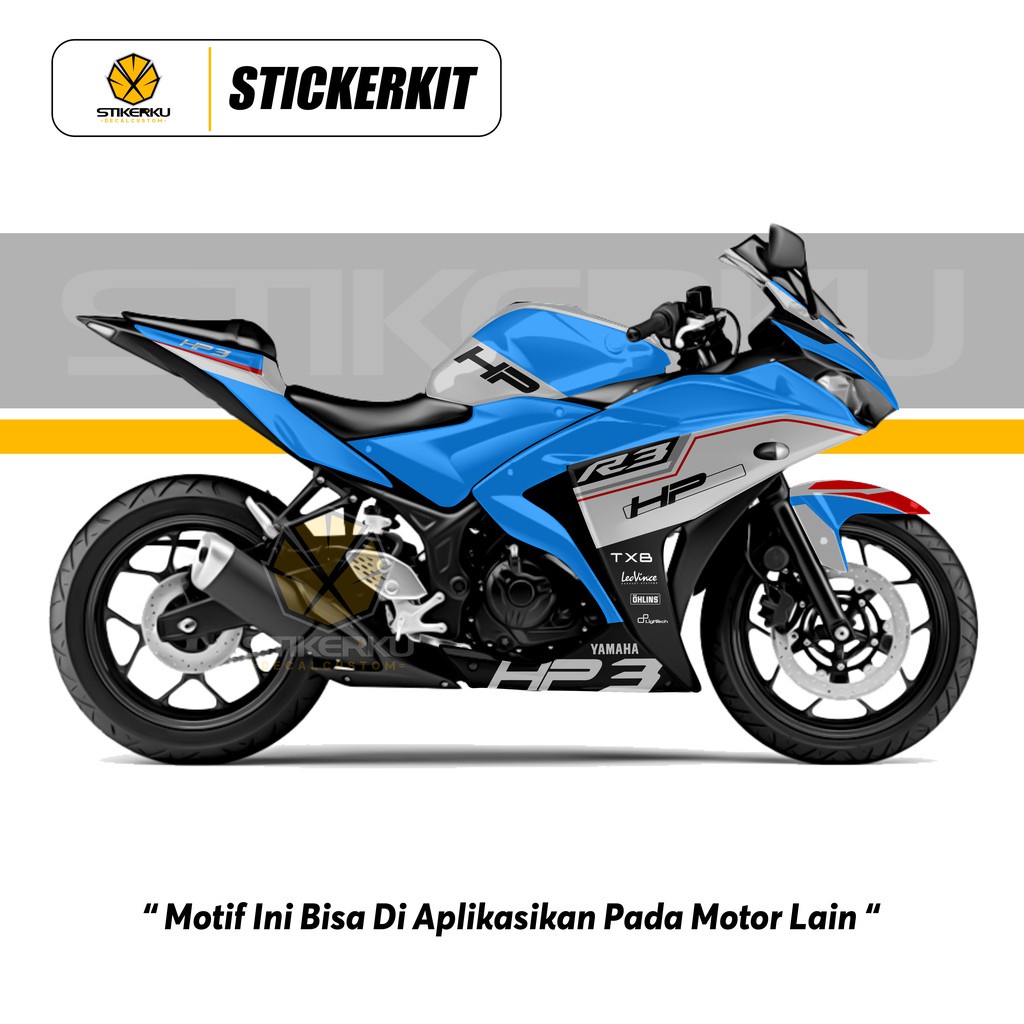 Stiker Decal Full Body Yamaha R25 V1 Edisi Bmw Hp4 / Decal Custom R25 Olf