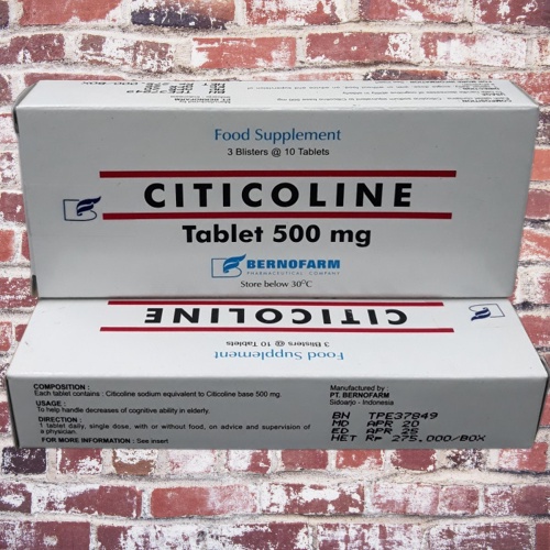 CITICOLINE 500MG TABLET PER BOX (VITAMIN OTAK)