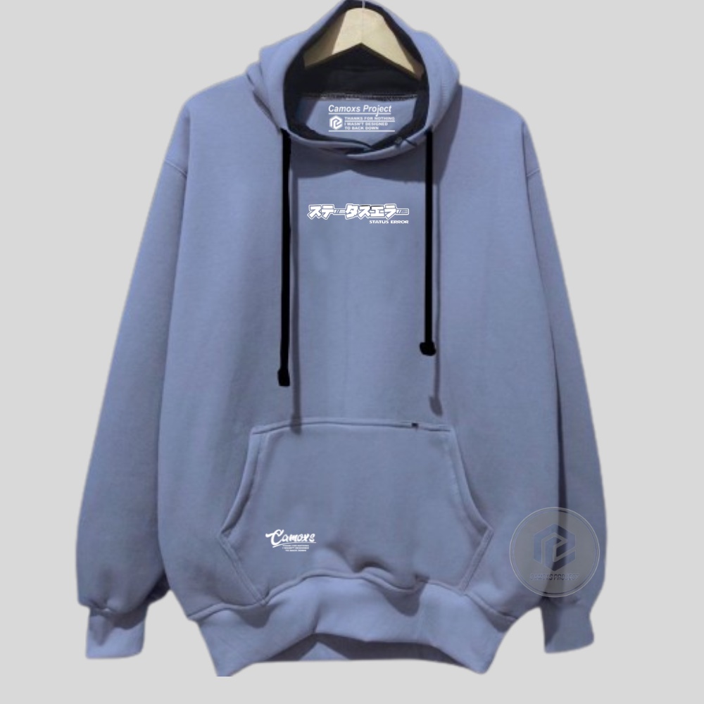 Hoodie Switer Pria Distro CAMOXS Brand Lokal Bandung Sweter Hudie Abu Paralon List Status Error Japan Terbaru Suiter Hodie Cowok Aesthetic Oversize