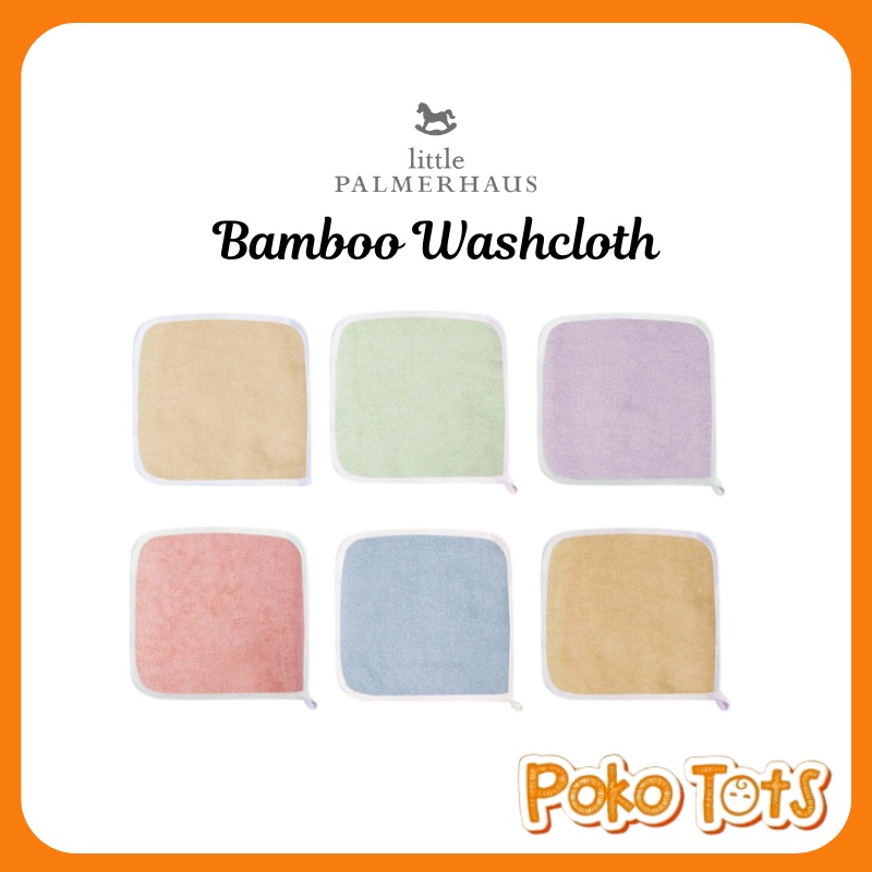 Little Palmerhaus Bam&amp;Boo Washcloth Isi 4pcs Saputangan Bayi Bamboo Washlap Mandi Anak WHS