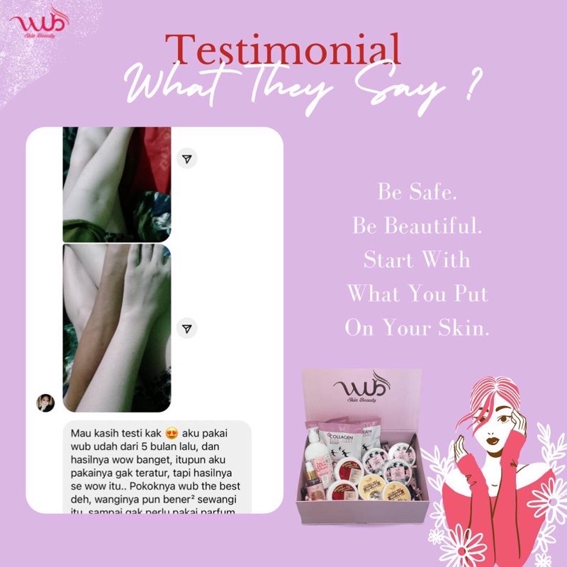 WUB Body Cream Bleaching | WUB Body Scrub Whitening Brightening